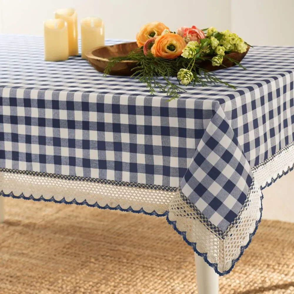 PowerSellerUSA Dining Table Cloth Elegant Buffalo Plaid Cloth for Dining Room or